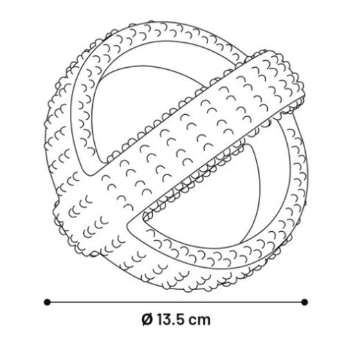 GUMENA IGRAČA ZA PSA - LOPTA CRNA (fi 14 cm) slika 2