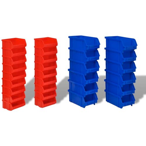 Set zidnih kutija za alat, 30 kom , crvena i plava slika 9