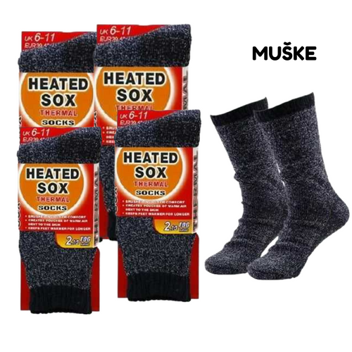 Heated sox, termo muške ili ženske čarape - 4 para slika 2