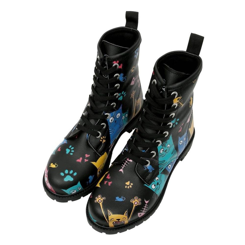 DOGO Duboke čizme Long Boots za ljubitelje mačaka - Crne slika 1