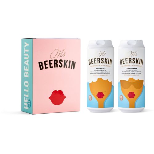 BEERSKIN HELLO BEAUTY, Gift Set 2x440ml: 1xOIL-CONTROL&MOISTURIZING SHAMPOO & 1xCONDITIONER slika 1