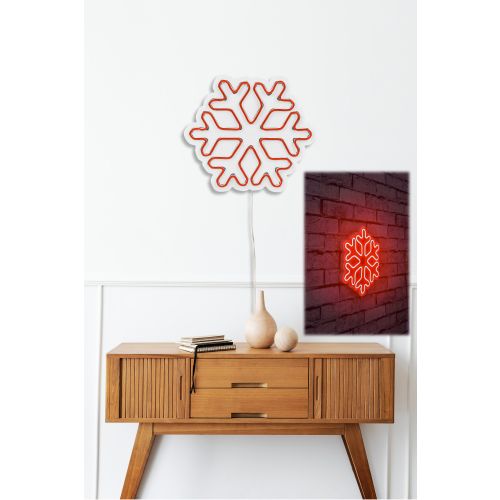 Wallity Ukrasna plastična LED rasvjeta, Snowflake - Red slika 3