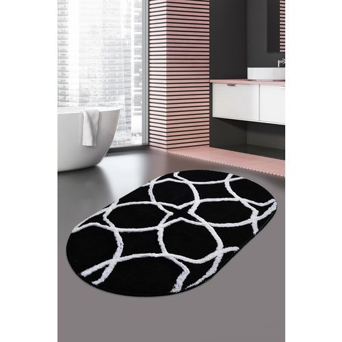 Bonne Oval - Black Multicolor Acrylic Bathmat slika 1