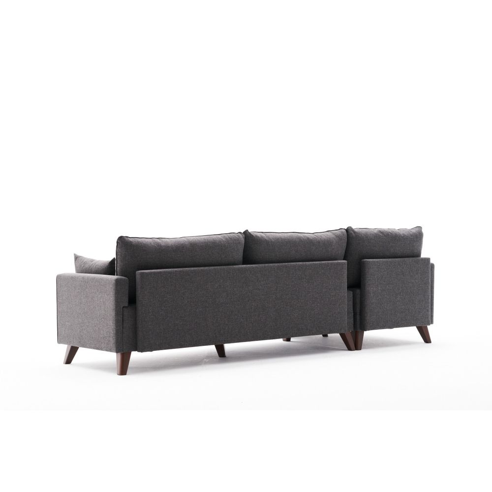 Bella - ugaona sofa, lijevi ugao - antracit boja slika 7