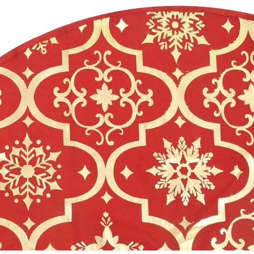Luksuzna podloga za božićno drvce s čarapom crvena 90cm tkanina slika 7