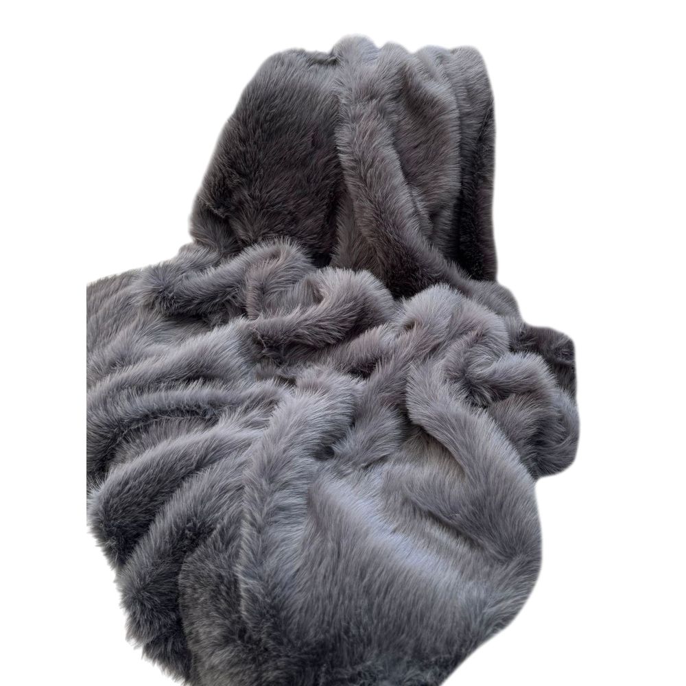 Sofa shawl Lolita 200x75, colour: anthracite slika 6