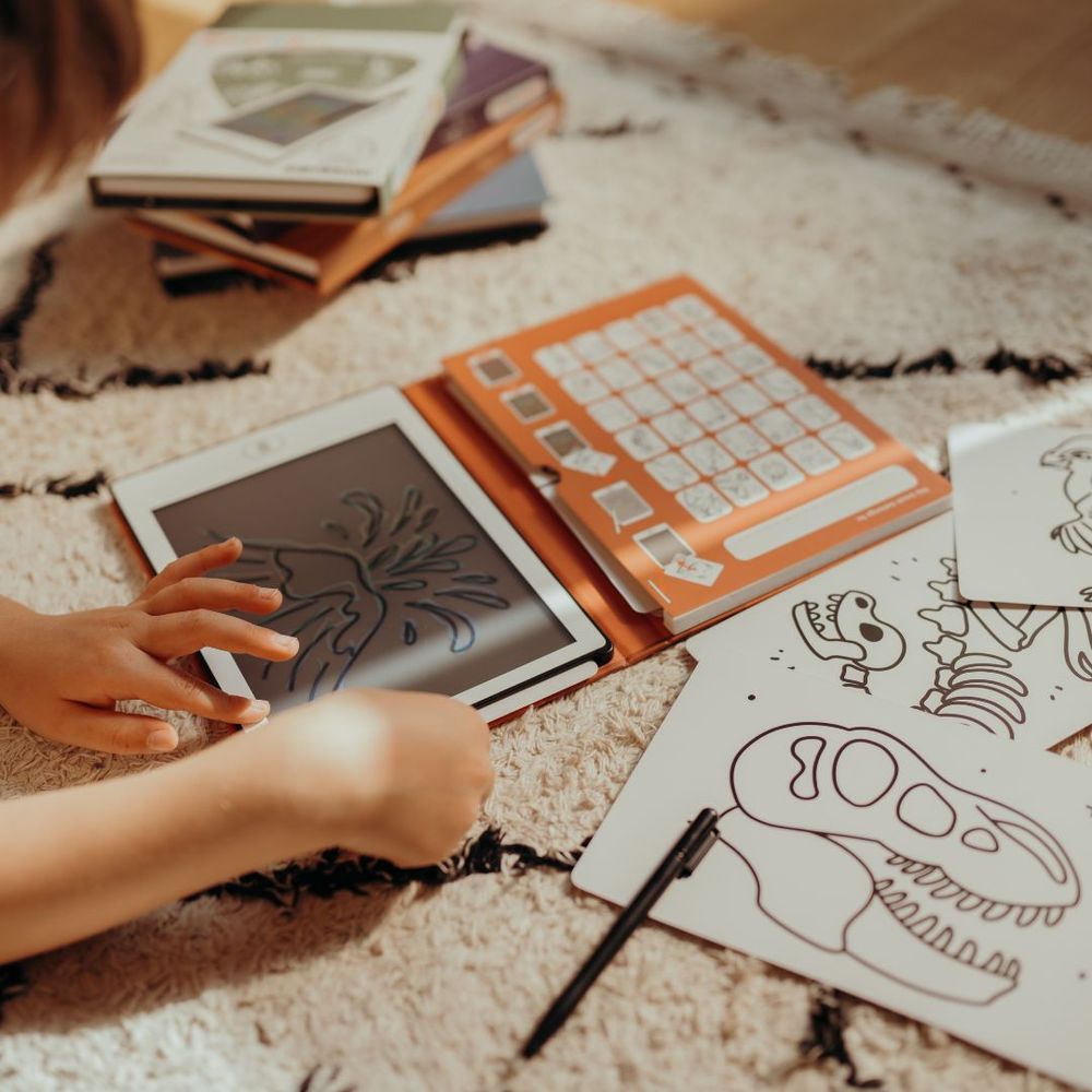 Kidywolf LCD tabla za crtanje sa 30 ilustracija Kidydraw Mini, Dinosaurs slika 5