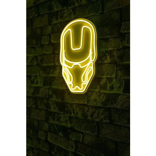 Wallity Ukrasna plastična LED rasvjeta, Iron Man - Yellow slika 9