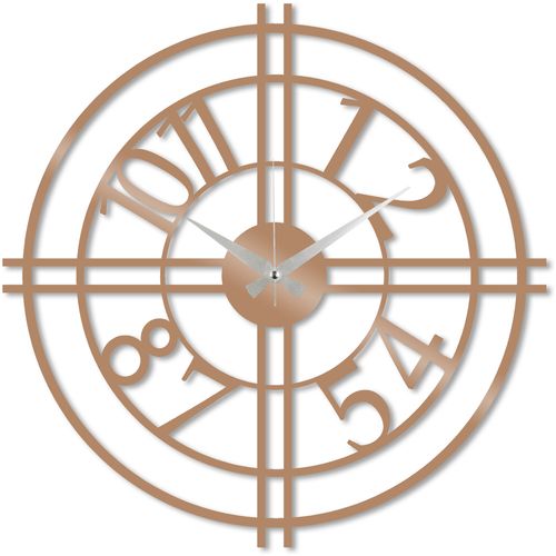 Wallity Ukrasni metalni zidni sat, Metal Wall Clock 33 - Copper slika 2