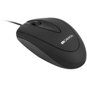 CANYON CM-1 wired optical Mouse with 3 buttons, DPI 1000, Black, cable length 1.8m, 100*51*29mm, 0.07kg