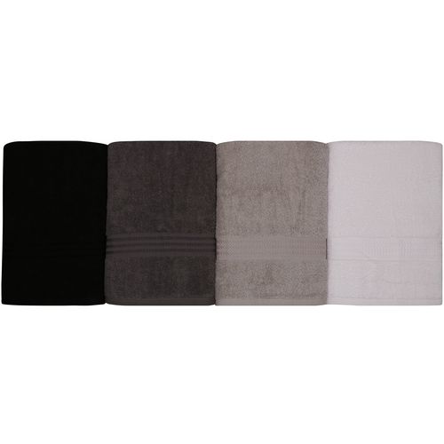 L'essential Maison Rainbow - Set Peškira za kupatilo u bojama crno, belo, sivo i tamno sivo (4 komada) slika 3