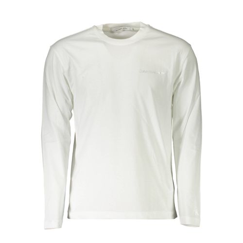 CALVIN KLEIN WHITE MEN'S LONG SLEEVED T-SHIRT slika 1