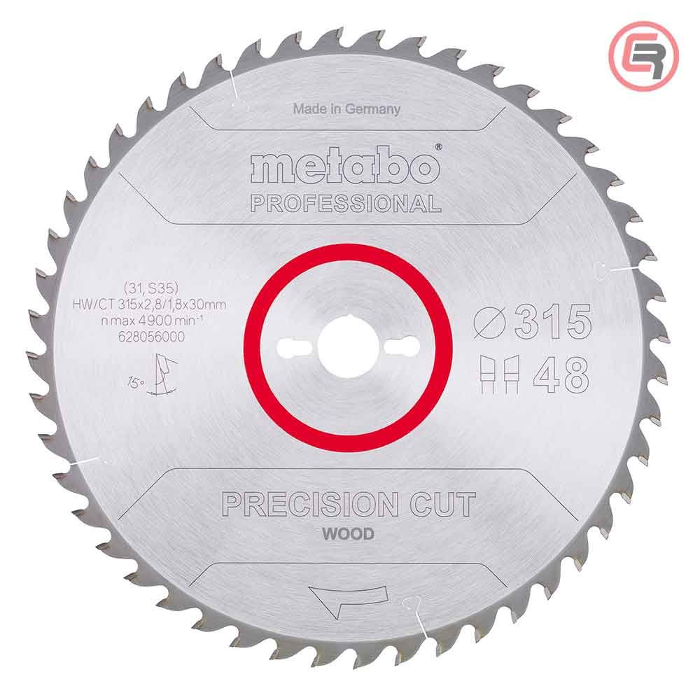 Metabo List Kružne Pile 315 x 2,8 / 1,8 x 30 / Z = 48 Precision Cut Wood Professional - 628056000 slika 1