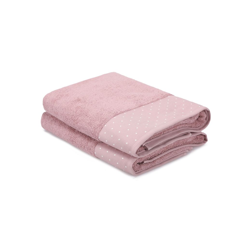 Set Ručnika Pitircik - Dusty Rose i Bijeli (2 Komada) slika 2