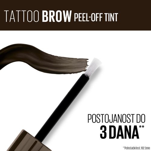 Maybelline New York Tattoo Brow Peel-Off gel za obrve Brown slika 4