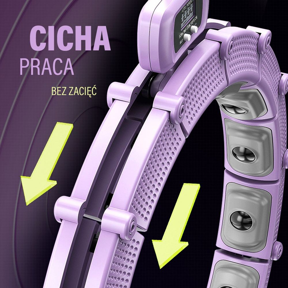 Hhm14 hula hoop ljubičasti magnetni s utegom + brojačem hms slika 8
