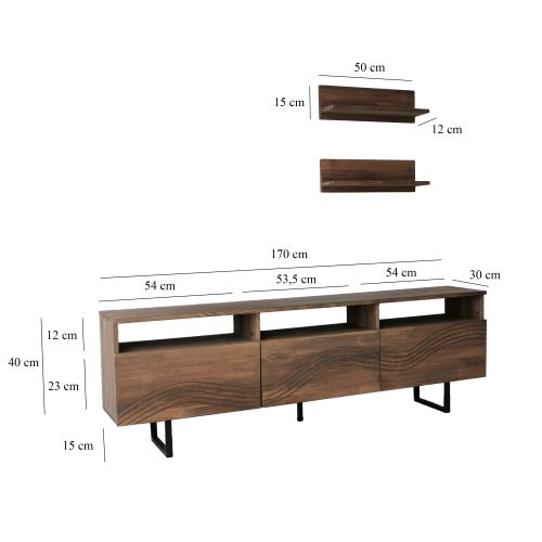 Woody Fashion TV jedinica, Onda - Walnut slika 9