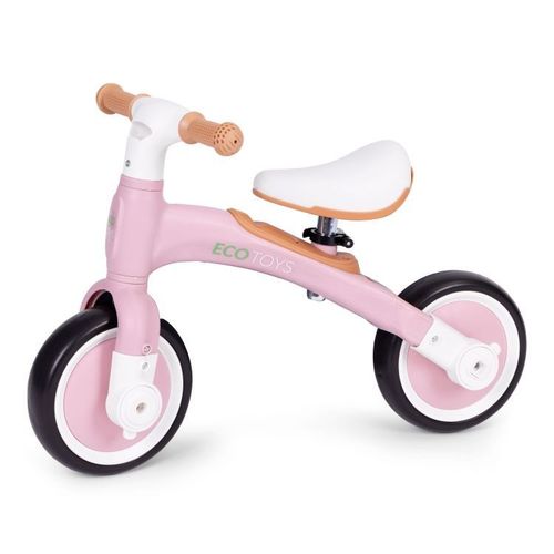 ECOTOYS Balans Bicikl sa Pedalama i Pomoćnim Točkovima 3u1 - Pink slika 4