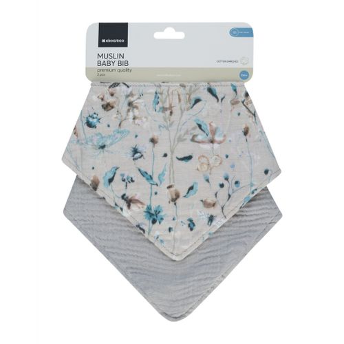 Kikka Boo muslin podbradak set 2kom Dreamy Fields Grey slika 1