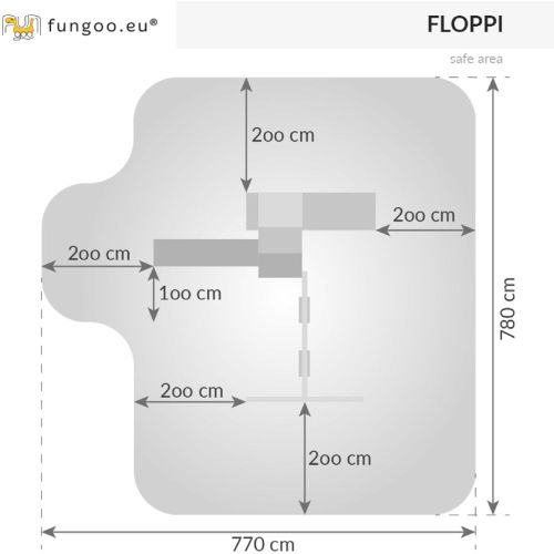 Fungoo set FLOPPI kdi impregnacija - drveno dječje igralište slika 3