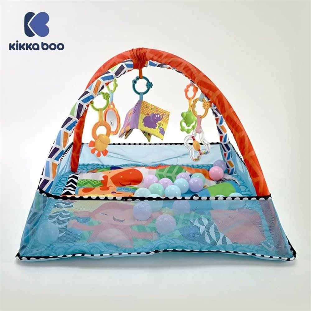 Kikka Boo Podloga za igru Blue Animals sa lopticama 18kom  slika 2
