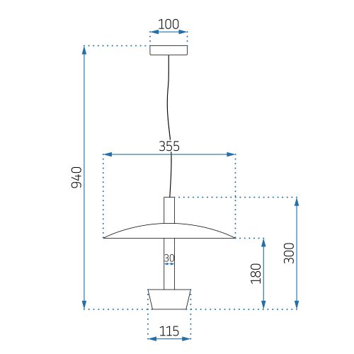 TOOLIGHT Viseća svjetiljka APP914-1CP slika 13