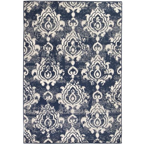 Moderni tepih s uzorkom Paisley 80 x 150 cm bež/plavi slika 1