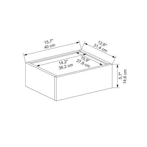 Luminia - White White Wall Shelf slika 7