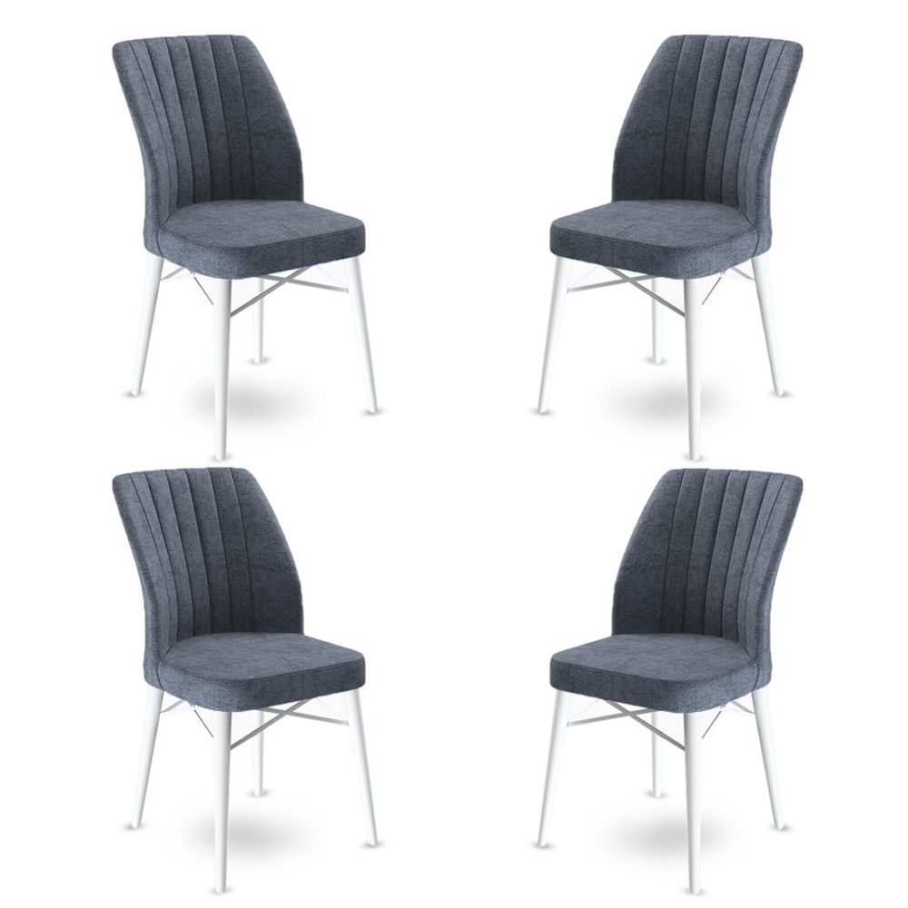 Flex - Fume, Bijela Fumirana Stolica Set (4 Komada) slika 1