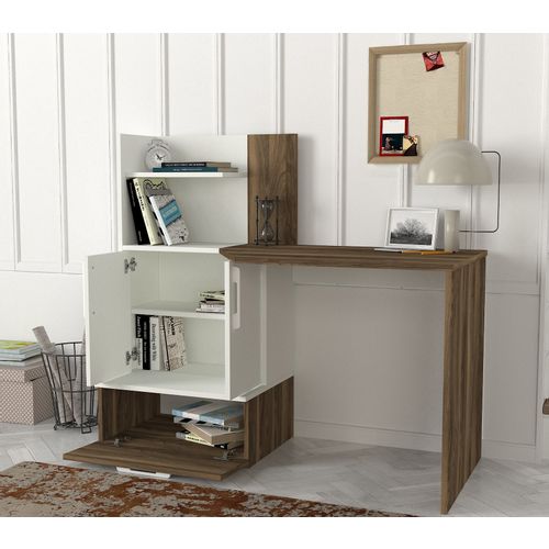 Woody Fashion Radni stol, Bijela boja Orah, Padora - White, Walnut slika 3