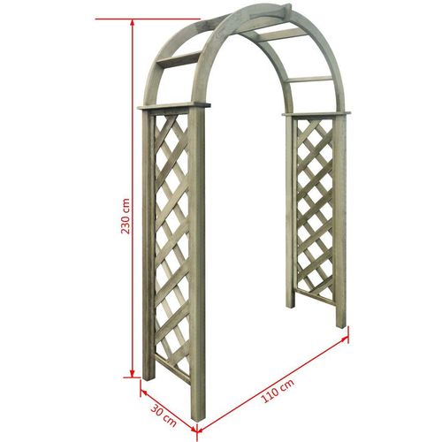 Rešetkasti luk od zelene impregnirane borovine slika 2