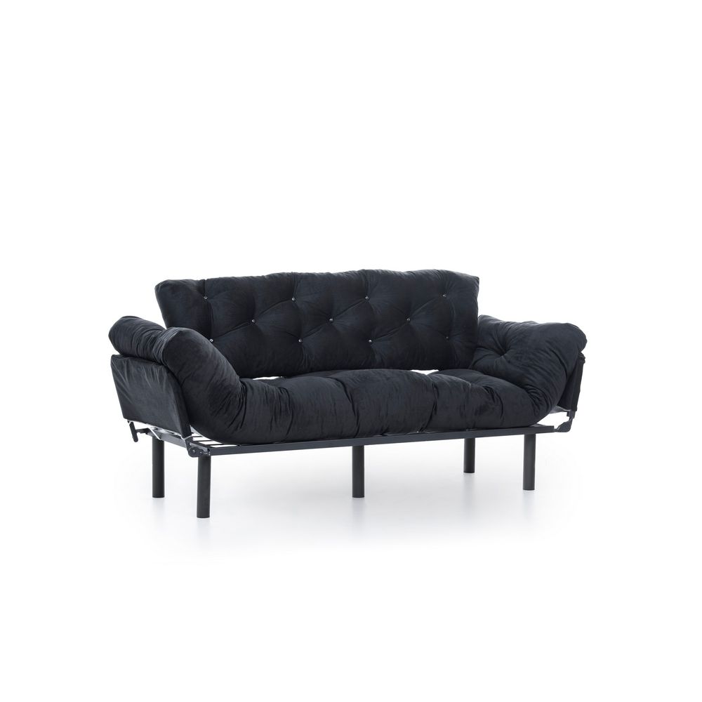 Nitta Triple - Crni Troosni Sofa na Razvlačenje slika 4