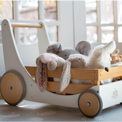 Kinderfeets drveni spremnik za igračke i hodalica Cargo Walker White slika 4