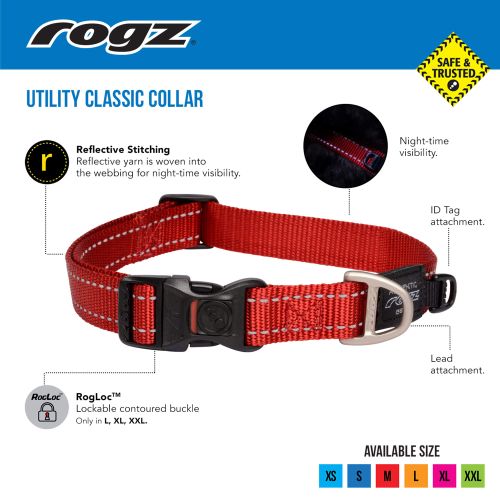 Rogz Ogrlica za pse Reflective Stiching HB05 XL Lumberjack 25 mm E (Ljubičasta) slika 3