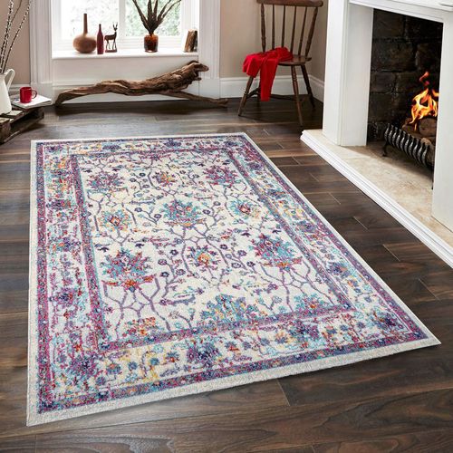 TANKI Tepih Vintage 7658  WhiteLilac Carpet (200 x 290) slika 1