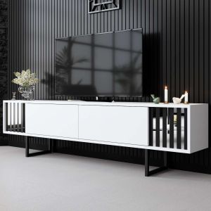 TV Stalak Chrome Line - Bijela i Crna