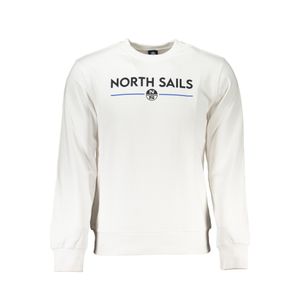 NORTH SAILS MEN'S WHITE ZIPLESS SWEATSHIRT