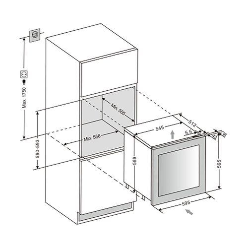 WineKeeper 25D mQuvee panel-ready vinska vitrina slika 8