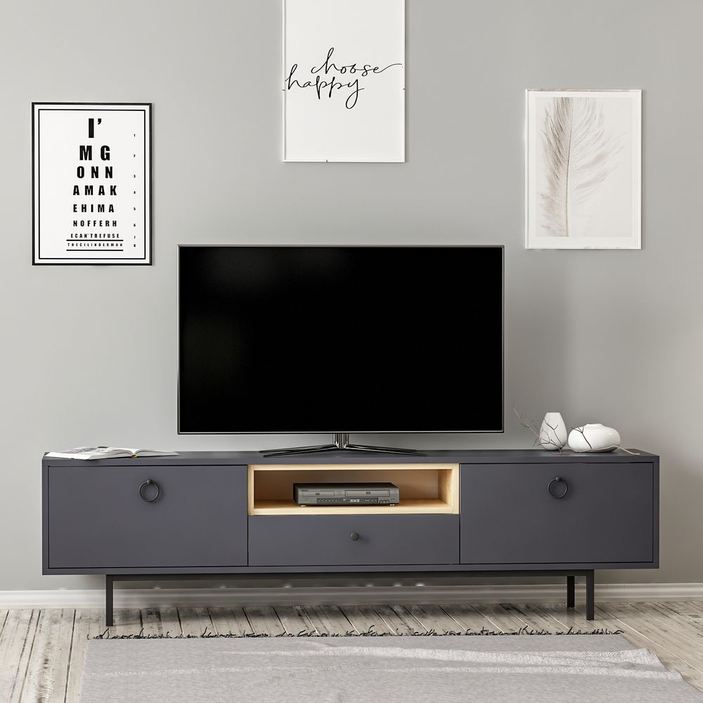 TV Stalak Naturel - Antracit slika 2
