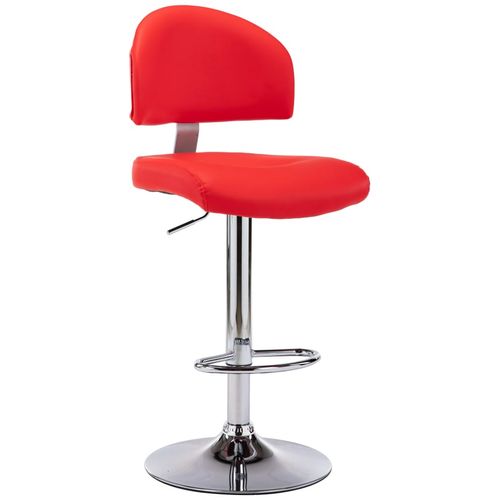 Barski stolac od umjetne kože crveni slika 2
