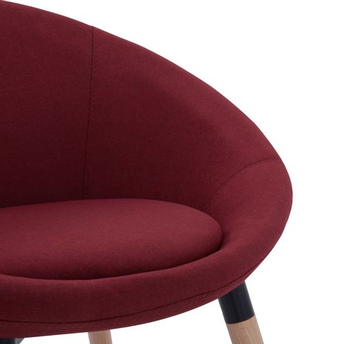 Blagovaonske stolice od tkanine 4 kom crvena boja vina slika 20