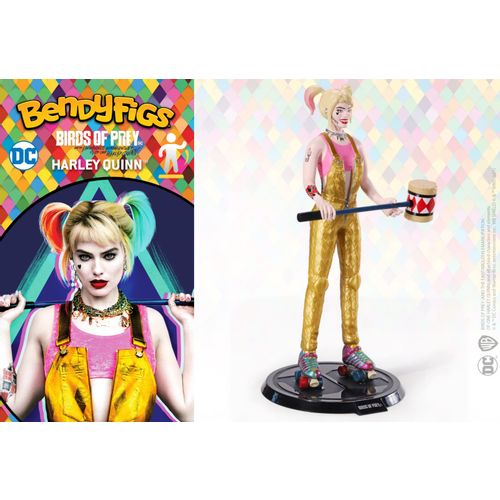 NOBLE COLLECTION - DC - BENDYFIGS - HARLEY QUINN WITH MALLET (BIRDS OF PREY) slika 4