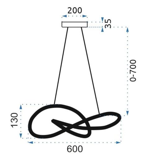 TOOLIGHT Moderna LED stropna svjetiljka + Pilot App814-CP čvor crna slika 12