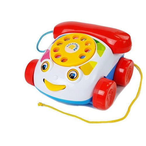 Dječji telefon na kotačima bijelo - crveni slika 2