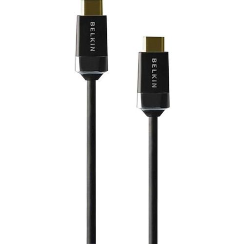 Belkin HDMI priključni kabel HDMI A utikač, HDMI A utikač 1.00 m crna HDMI0018G-1M pozlaćeni kontakti HDMI kabel slika 2