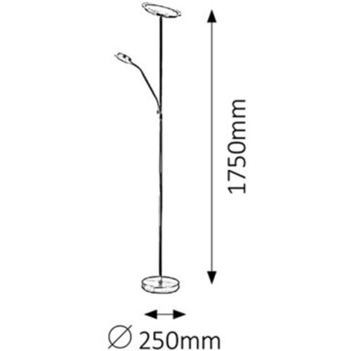 Rabalux Aaron Podna lampa sa čitačem l. LED 18W+5W slika 4