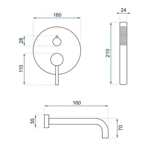 REA BATERIJA ZA KADU LUNGO CHROM + BOX slika 5