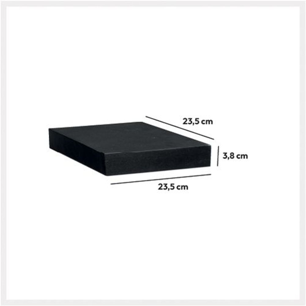 Five fixy polica zidna 23.5x23.5x3.8cm mdf crna slika 2