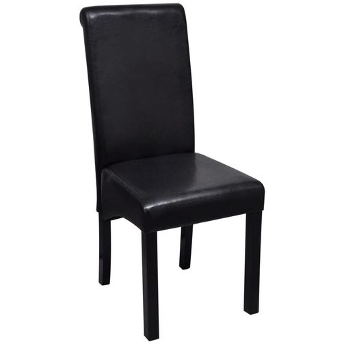 Blagovaonske stolice od umjetne kože 6 kom crne slika 9