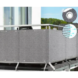 Bluegarden zaštita za balkon Siva 1,5x5M PE